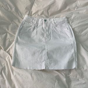 White denim skirt